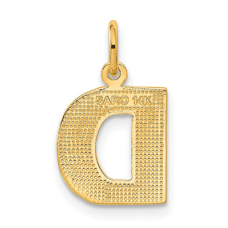 14k Yellow Gold Initial D Charm C566D