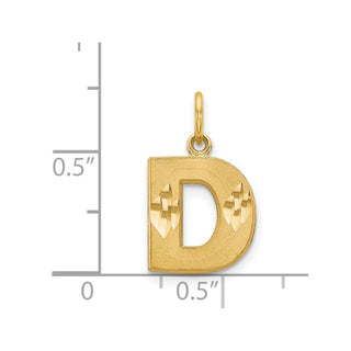 14k Yellow Gold Initial D Charm C566D