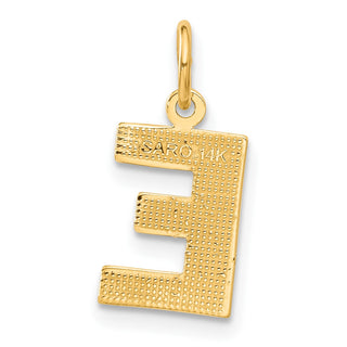 14k Yellow Gold Initial E Charm C566E