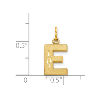 14k Yellow Gold Initial E Charm C566E