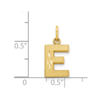 14k Yellow Gold Initial E Charm C566E
