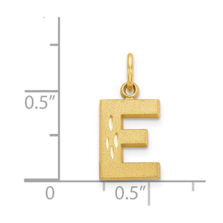 14k Yellow Gold Initial E Charm C566E