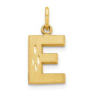 14k Yellow Gold Initial E Charm C566E