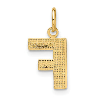 14k Yellow Gold Initial F Charm C566F