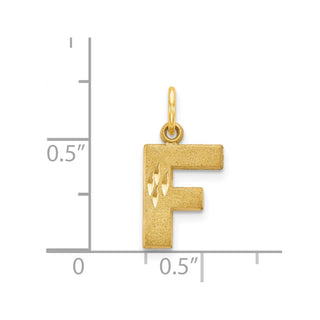 14k Yellow Gold Initial F Charm C566F
