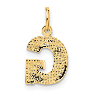 14k Yellow Gold Initial G Charm C566G