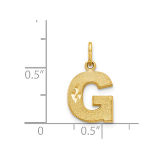 14k Yellow Gold Initial G Charm C566G