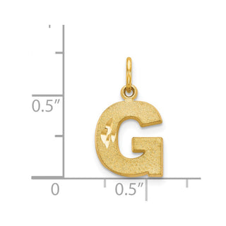14k Yellow Gold Initial G Charm C566G