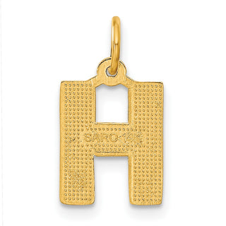 14k Yellow Gold Initial H Charm C566H