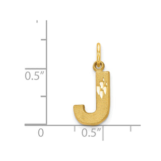14k Yellow Gold Initial J Charm C566J