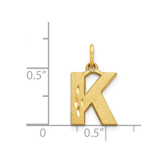 14k Yellow Gold Initial K Charm C566K