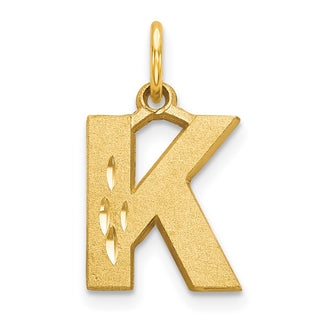 14k Yellow Gold Initial K Charm C566K