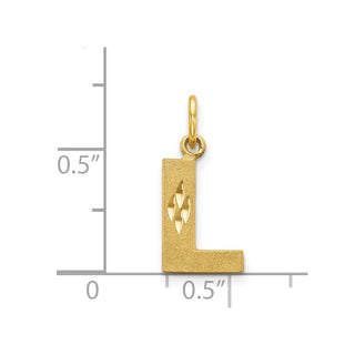 14k Yellow Gold Initial L Charm C566L