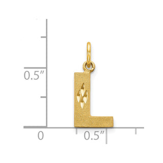 14k Yellow Gold Initial L Charm C566L