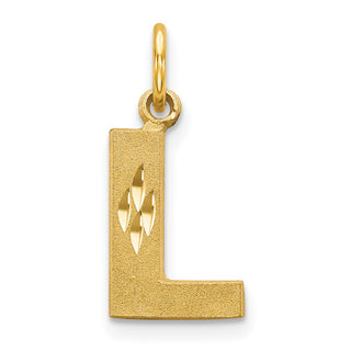 14k Yellow Gold Initial L Charm C566L