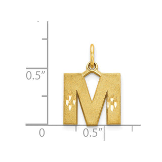 14k Yellow Gold Initial M Charm C566M
