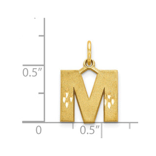 14k Yellow Gold Initial M Charm C566M