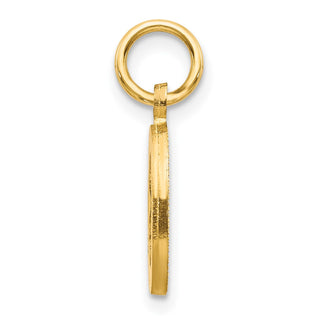 14k Yellow Gold Initial O Charm C566O