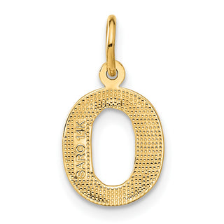 14k Yellow Gold Initial O Charm C566O