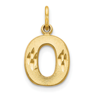 14k Yellow Gold Initial O Charm C566O