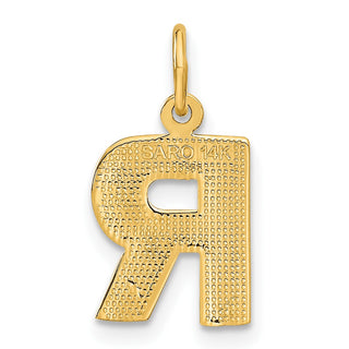 14k Yellow Gold Initial R Charm C566R