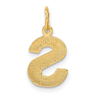 14k Yellow Gold Initial S Charm C566S