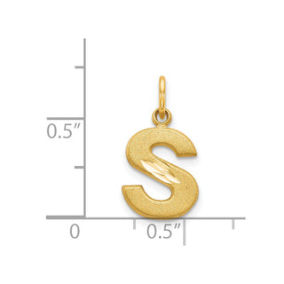 14k Yellow Gold Initial S Charm C566S