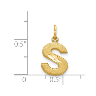 14k Yellow Gold Initial S Charm C566S