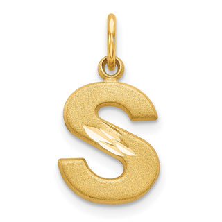 14k Yellow Gold Initial S Charm C566S