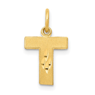 14k Yellow Gold Initial T Charm C566T