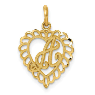 14k Yellow Gold Initial A Charm C568A