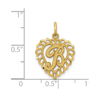 14k Yellow Gold Initial B Charm C568B