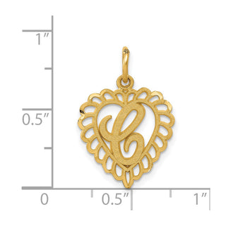 14k Yellow Gold Initial C Charm C568C