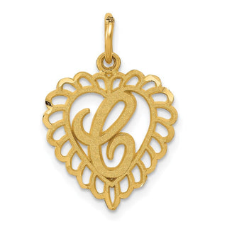 14k Yellow Gold Initial C Charm C568C