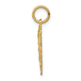 14k Yellow Gold Initial D Charm C568D