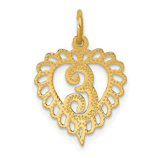 14k Yellow Gold Initial E Charm C568E