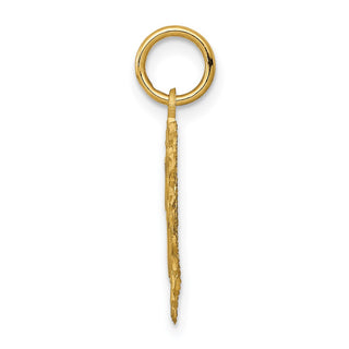 14k Yellow Gold Initial F Charm C568F