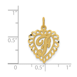 14k Yellow Gold Initial F Charm C568F