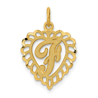 14k Yellow Gold Initial F Charm C568F