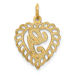14k Yellow Gold Initial G Charm C568G