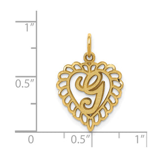 14k Yellow Gold Initial G Charm C568G