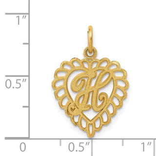 14k Yellow Gold Initial H Charm C568H