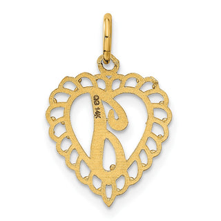 14k Yellow Gold Initial J Charm C568J
