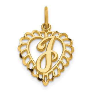 14k Yellow Gold Initial J Charm C568J