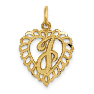 14k Yellow Gold Initial J Charm C568J