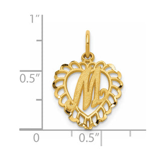 14k Yellow Gold Initial M Charm C568M