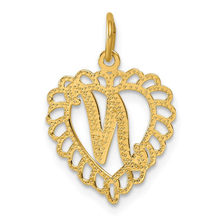 14k Yellow Gold Initial N Charm C568N