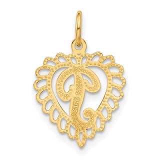 14k Yellow Gold Initial P Charm C568P
