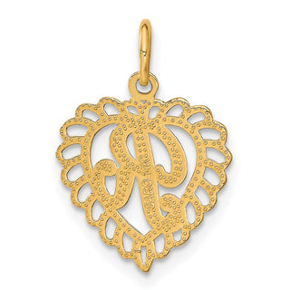 14k Yellow Gold Initial R Charm C568R