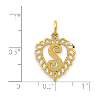 14k Yellow Gold Initial S Charm C568S